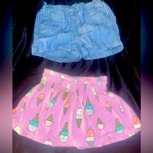 Toddler girls 3T bundle of Old Navy shorts, Carters skort & Suprise item 🤩